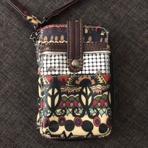 Wristlet with small cell phone compartment